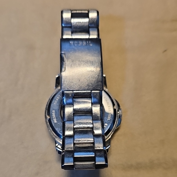 Fossil Black and Silver Skeleton Dial Watch - Picture 6 of 6